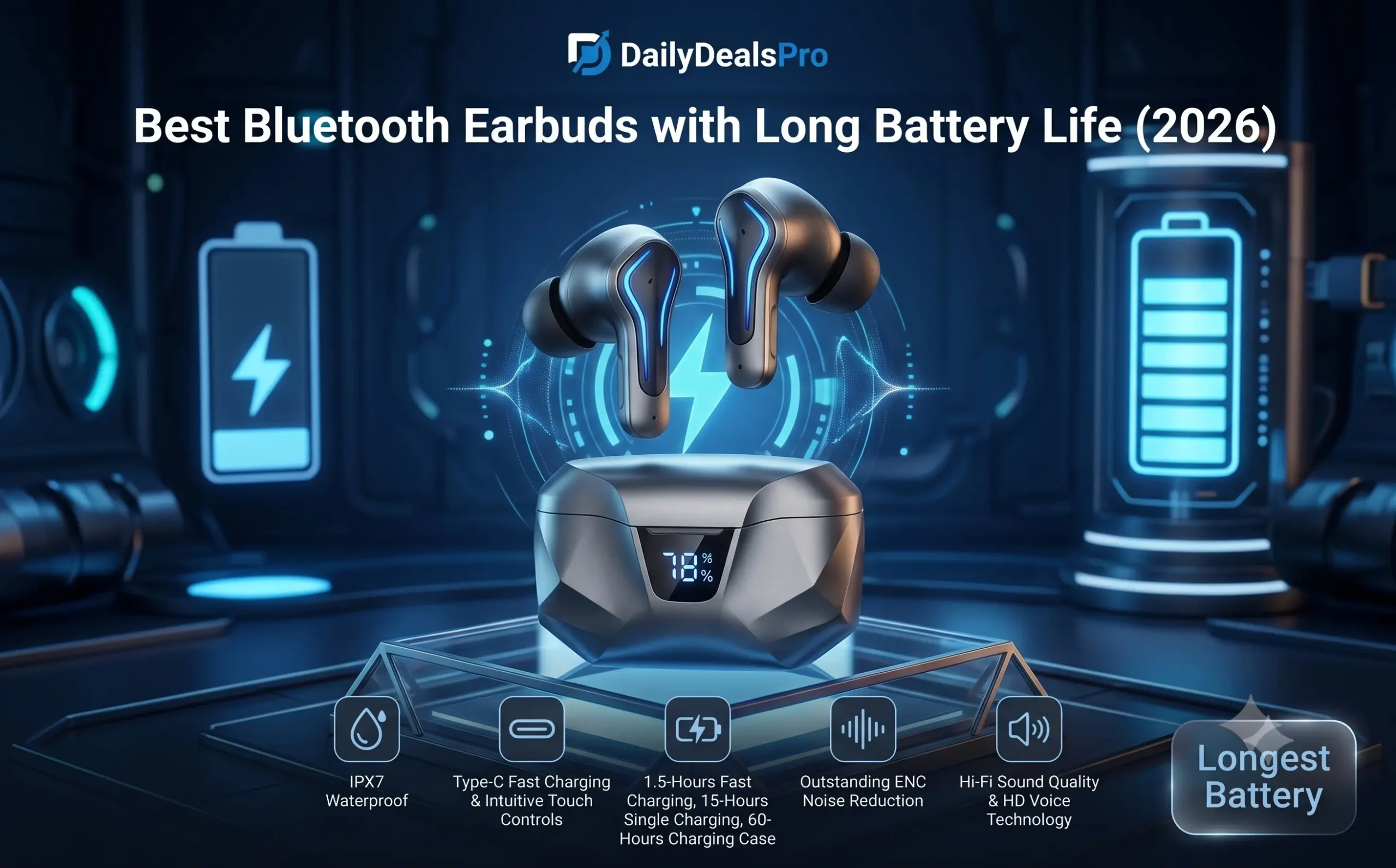 Read more about the article Best Bluetooth Earbuds with Long Battery Life (2026): Top 4 Budget Picks Reviewed