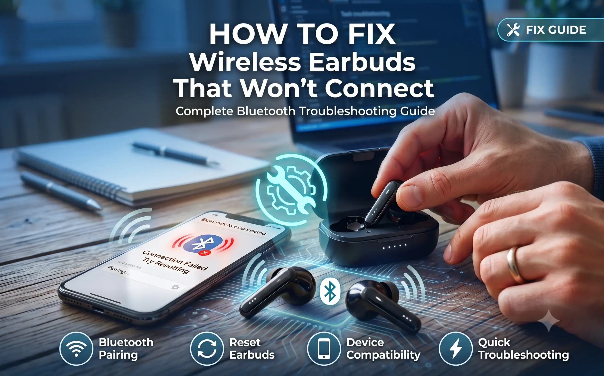 Read more about the article How to Fix Wireless Earbuds That Won’t Connect (2026): Complete Troubleshooting Guide