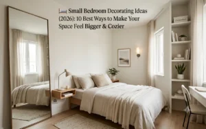 Read more about the article 🛏️ Small Bedroom Decorating Ideas (2026): 10 Best Ways to Make Your Space Feel Bigger & Cozier