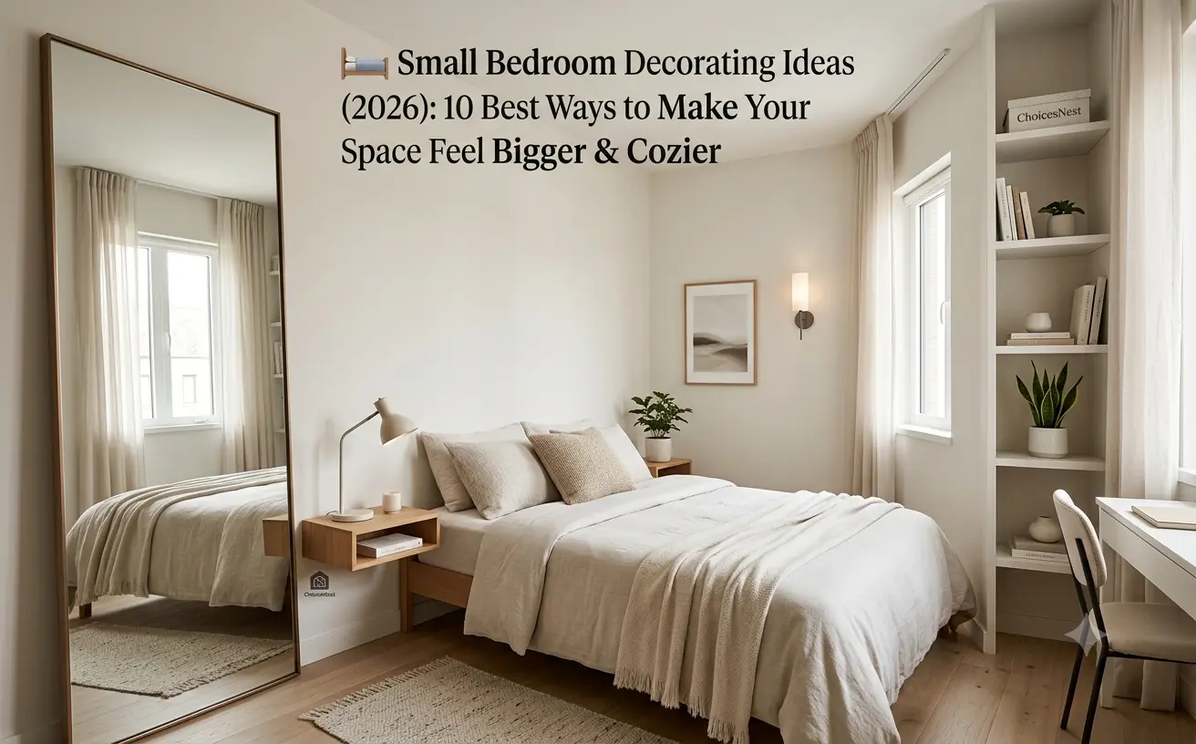 Read more about the article 🛏️ Small Bedroom Decorating Ideas (2026): 10 Best Ways to Make Your Space Feel Bigger & Cozier