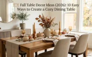 Read more about the article 🍽️ Fall Table Decor Ideas (2026): 10 Easy Ways to Create a Cozy Dining Table
