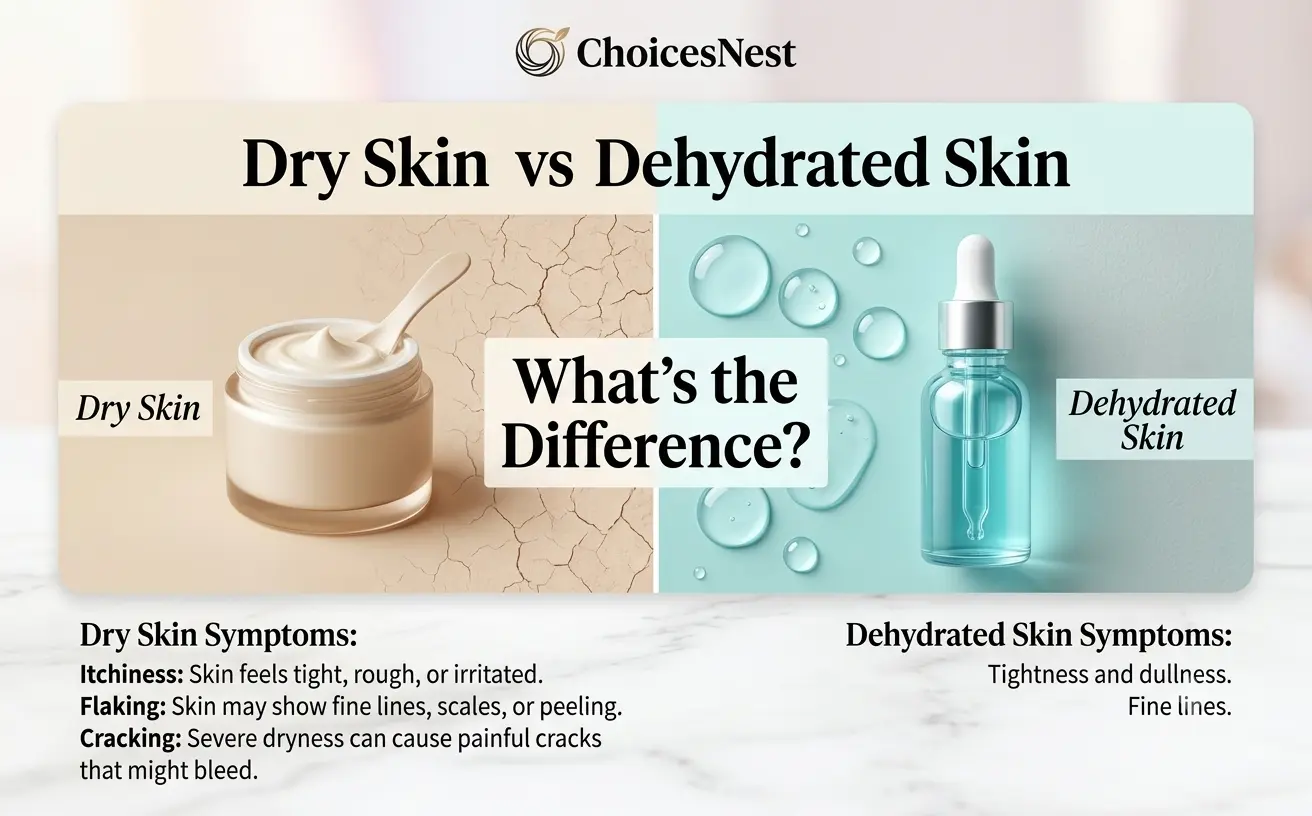 Read more about the article Dry Skin vs Dehydrated Skin: what’s the Difference?