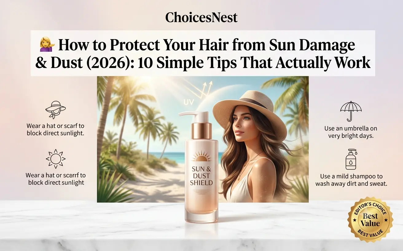 Read more about the article 💇 How to Protect Your Hair from Sun Damage & Dust (2026): 10 Simple Tips That Actually Work