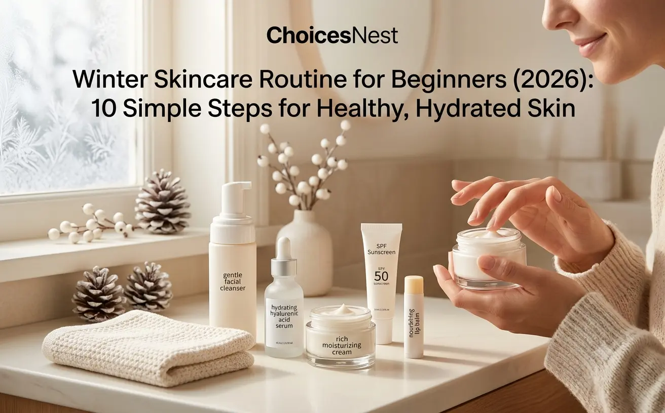 Read more about the article ❄️ Winter Skincare Routine for Beginners (2026): 10 Simple Steps for Healthy, Hydrated Skin