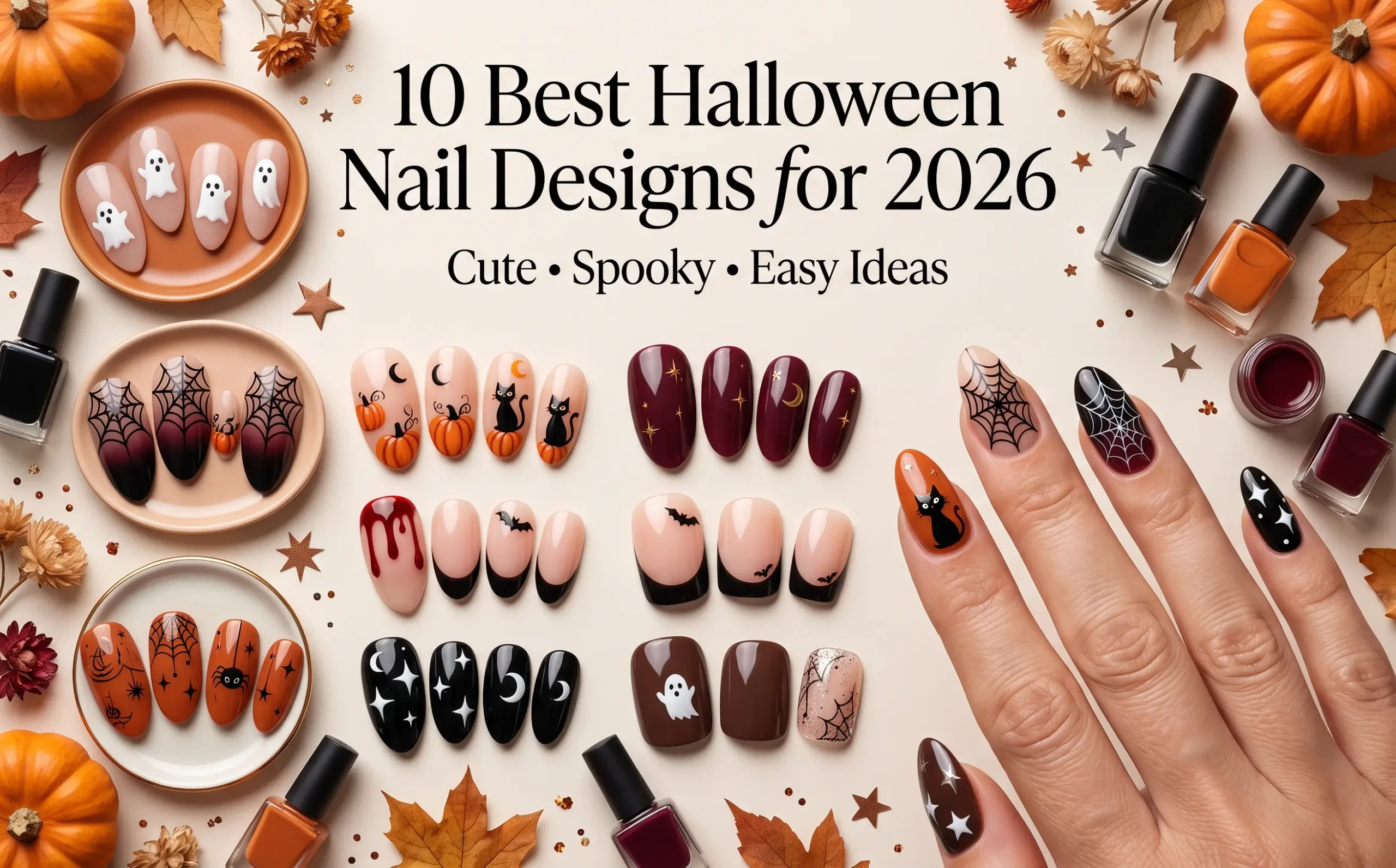 You are currently viewing 10 Best Halloween Nail Designs for 2026: Cute, Spooky & Easy Ideas